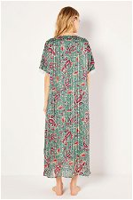 Wide Cut Printed Kaftan with Pleats and Fringed Sleeves product image 4