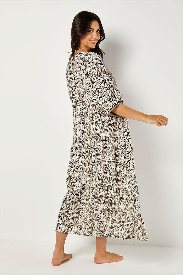 Wide Sleeves Printed Kaftan Dress product image 2