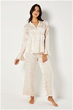 Satin Pyjama Set with Ruffle Details product image 2