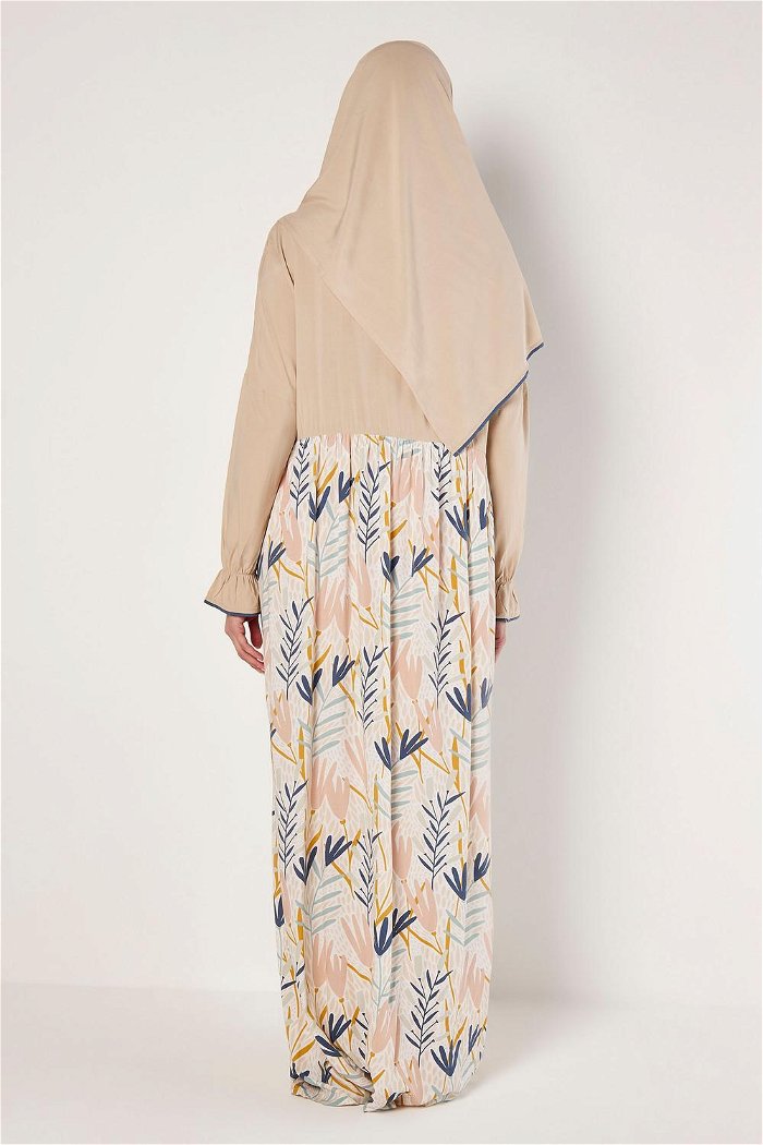 Zipper Prayer Dress with Printed Skirt and Elastic Sleeves product image 3