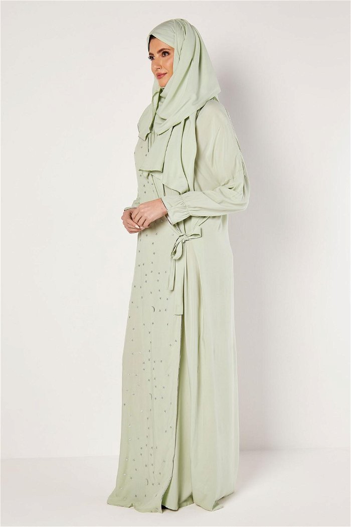 Side Open Prayer Dress with Side Tie and Elastic Sleeves product image 2