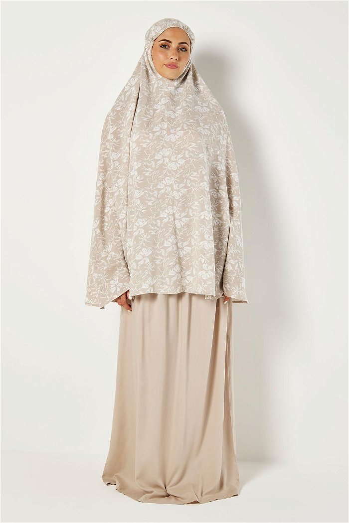 Two-Piece Printed Prayer Dress with Matching Veil product image 8