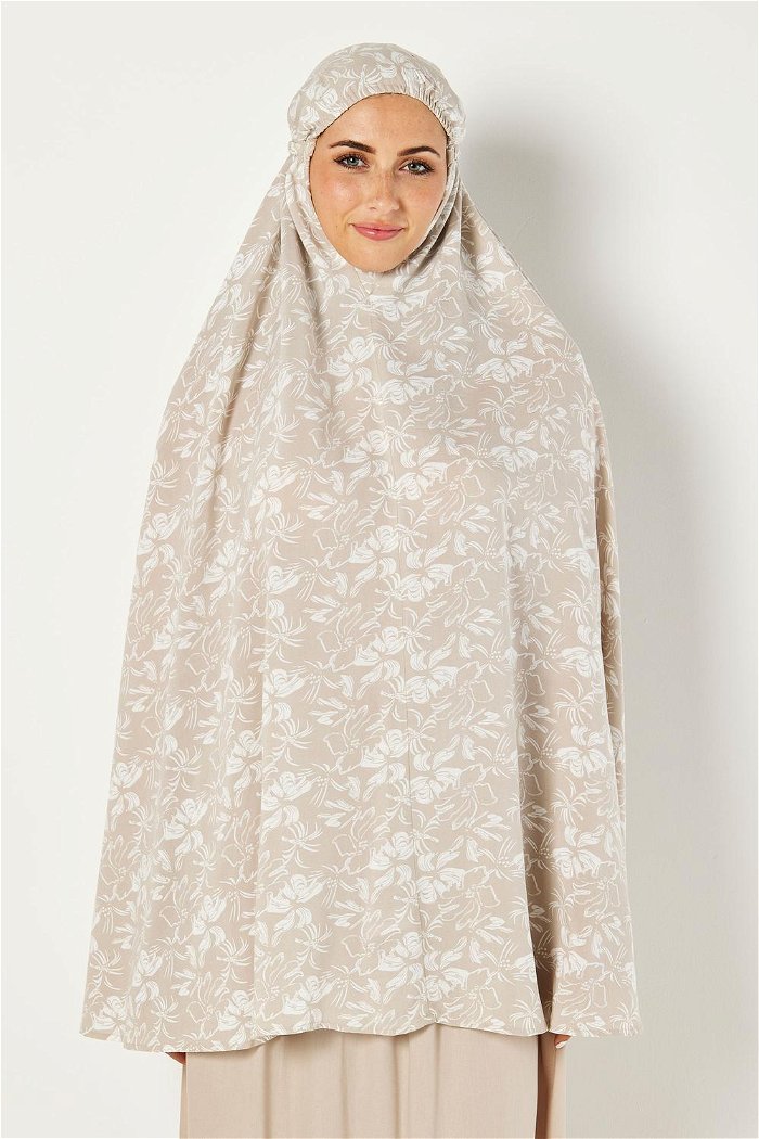 Two-Piece Printed Prayer Dress with Matching Veil product image 11