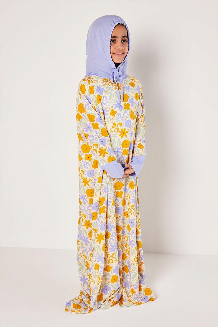 Girl's Printed Prayer Dress with Drawstring product image 3