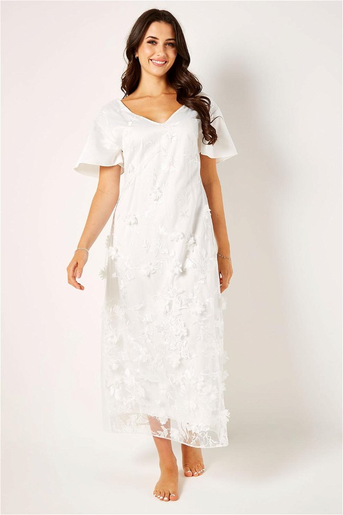 فستان عروس رومانسي من الشيفون زهري product image 1