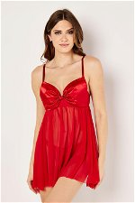 Mesh Babydoll with Front Bow for Valentine Day product image 1