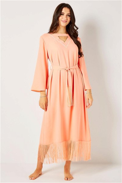 Fringes and Triangle Cut Belted Kaftan product image