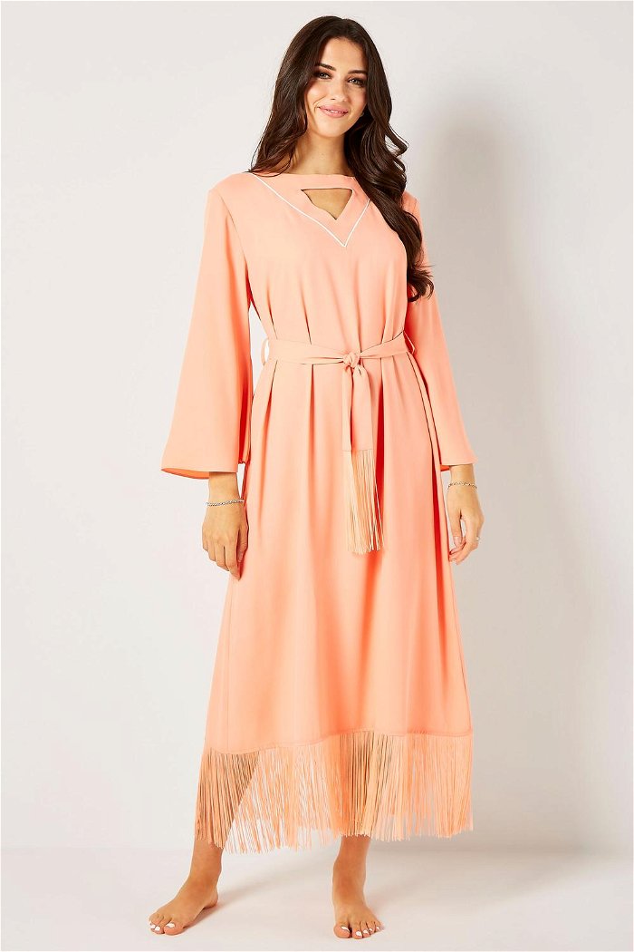 Fringes and Triangle Cut Belted Kaftan product image 1