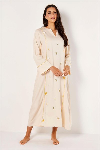 Embroidered Maxi Kaftan with Golden Details product image