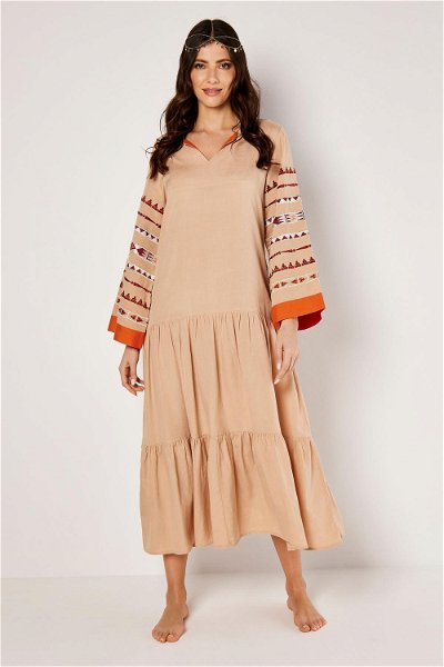 Embroidered Sleeve Maxi Kaftan for Founding Day product image