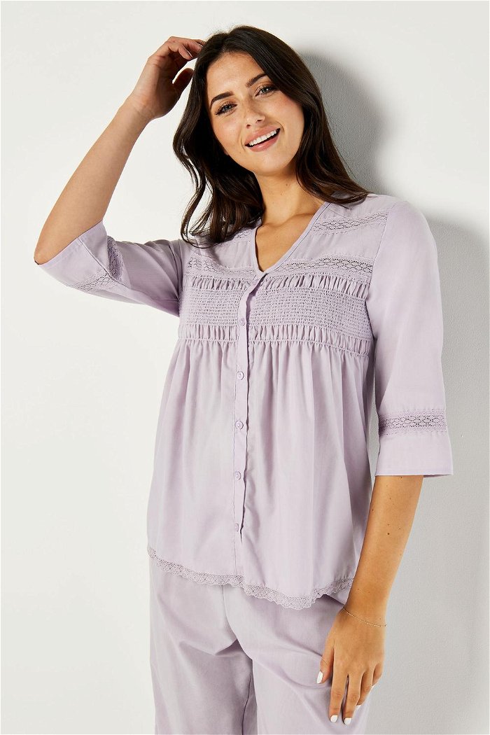 Classic Pyjama Set with Lace Details product image 1