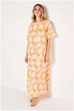 Flower Printed Gown with Round Neckline product image 1