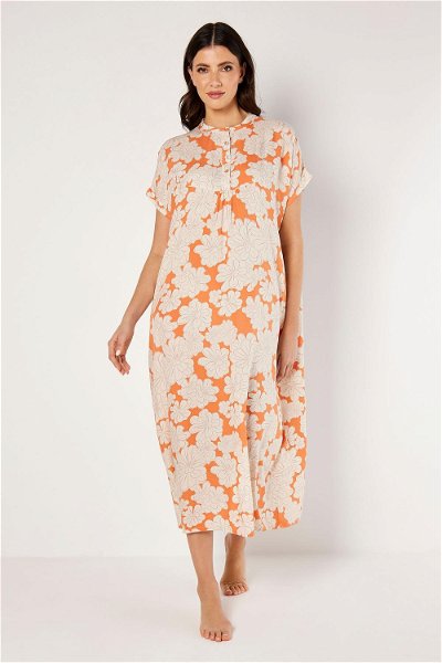 Wide Flower Printed Gown product image
