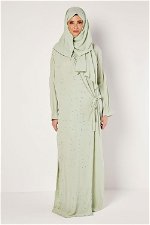 Side Open Prayer Dress with Side Tie and Elastic Sleeves product image 1