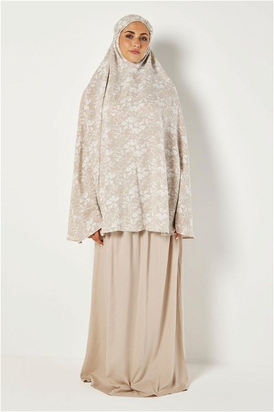 Two-Piece Printed Prayer Dress with Matching Veil product image