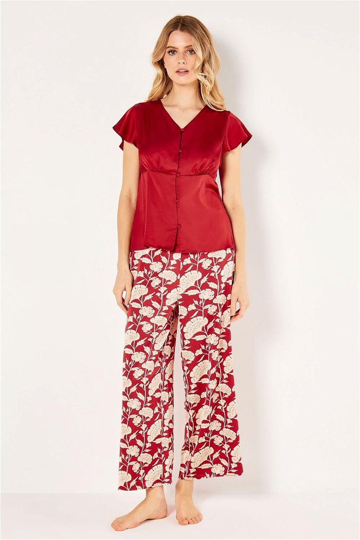 Satin Buttoned Pyjama Set product image 1