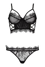 Midnight Temptation Lace Bra and Brief Set product image 1