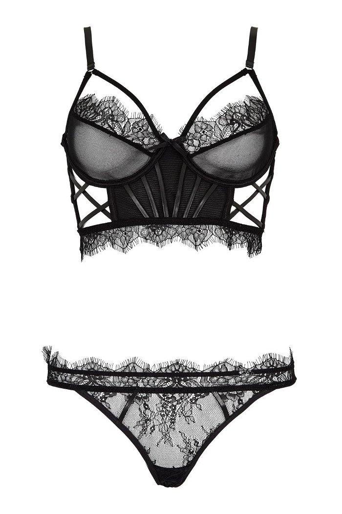 Midnight Temptation Lace Bra and Brief Set product image 1