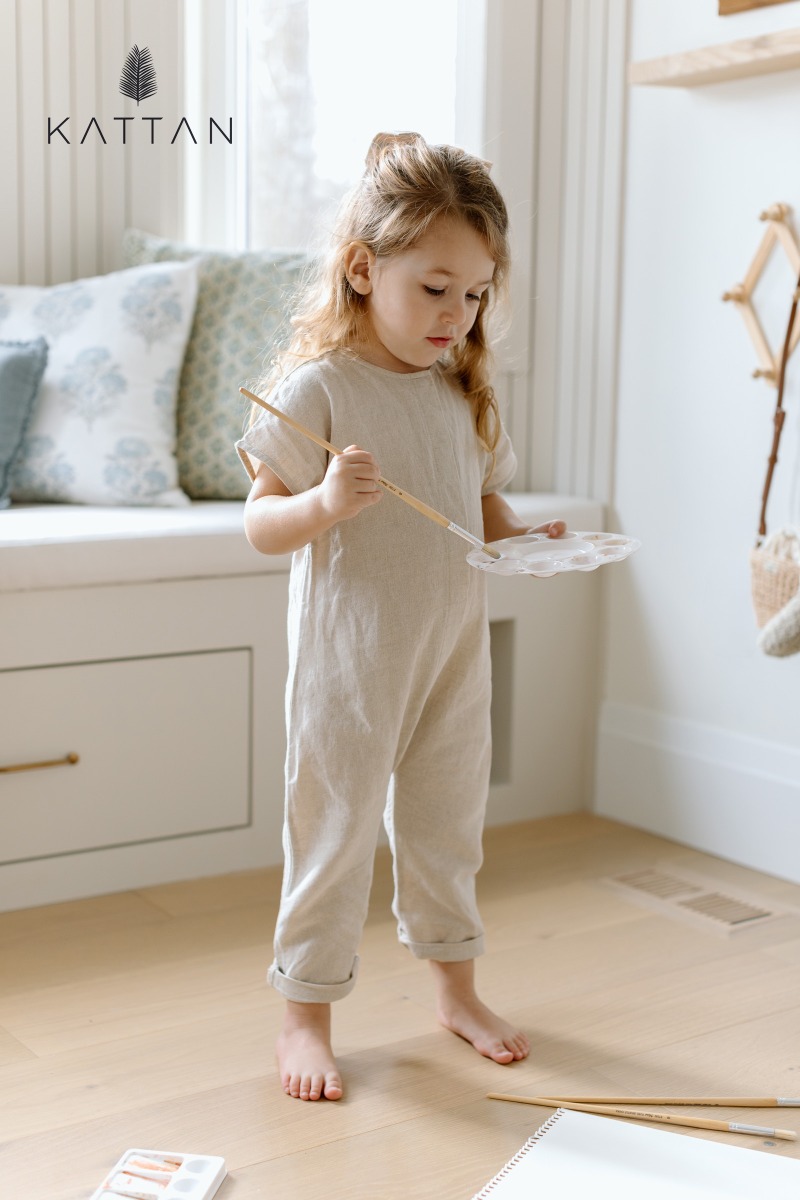 

أوفرول للأطفال من الكتان