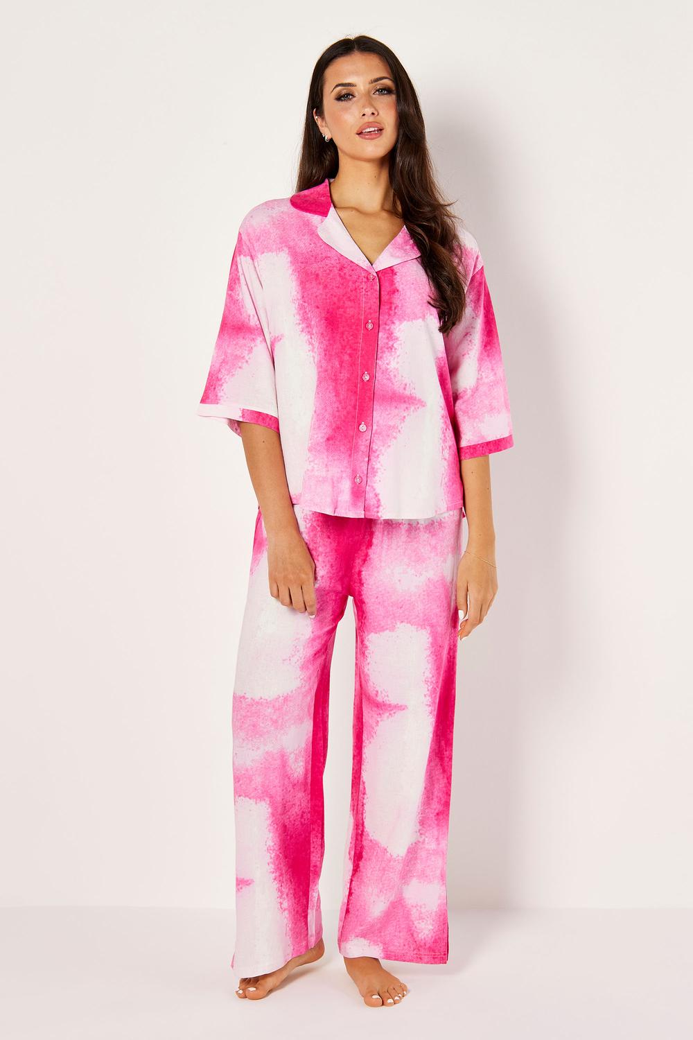 

طقم منزلي Tie Dye بقصة واسعة من قطعتين