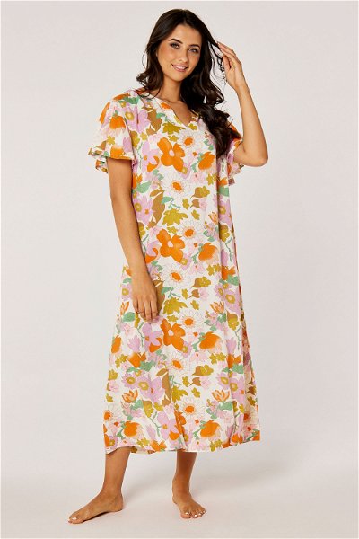 Midi Flower-Printed Night Gown product image