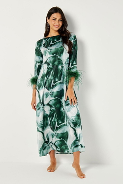 Printed Dress with Feathers product image