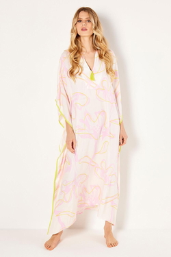 Printed Wide Cut Long Sleeve Maxi Kaftan product image