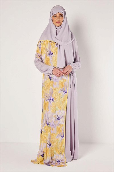 Zipper Prayer Dress with Printed Front and Matching Veil product image
