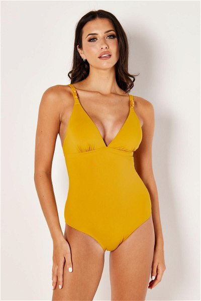 V-Neck One-Piece Swimsuit product image